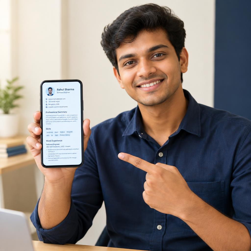 Job seeker with a finished CV